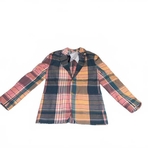 Vineyard Vines Other - Vineyard Vines Multicolor Plaid Blazer Jacket boys Madras Blazer size 18